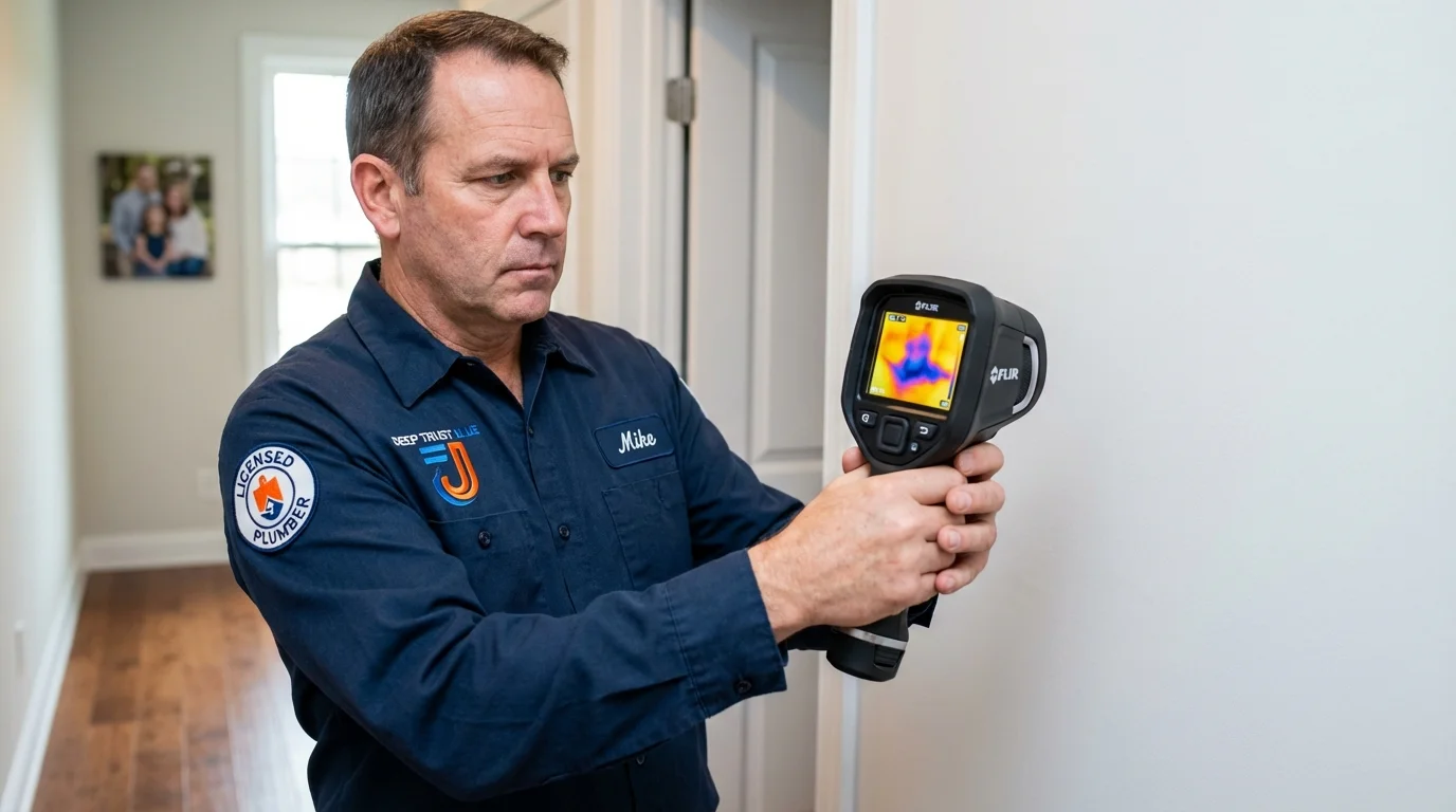 Thermal imaging leak detection by Johns Plumbing LLC in Gibson